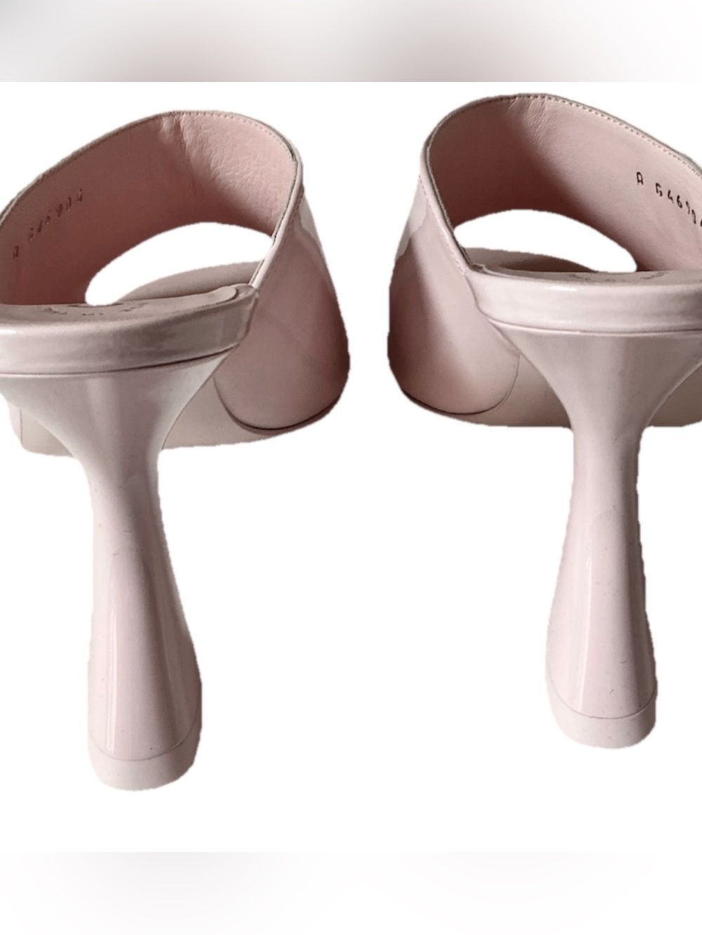 🦄CHANEL 26C Light Pink Calfskin
Patent Leather Open Toe Mule Heels NIB FULL SET - Picture 6 of 12